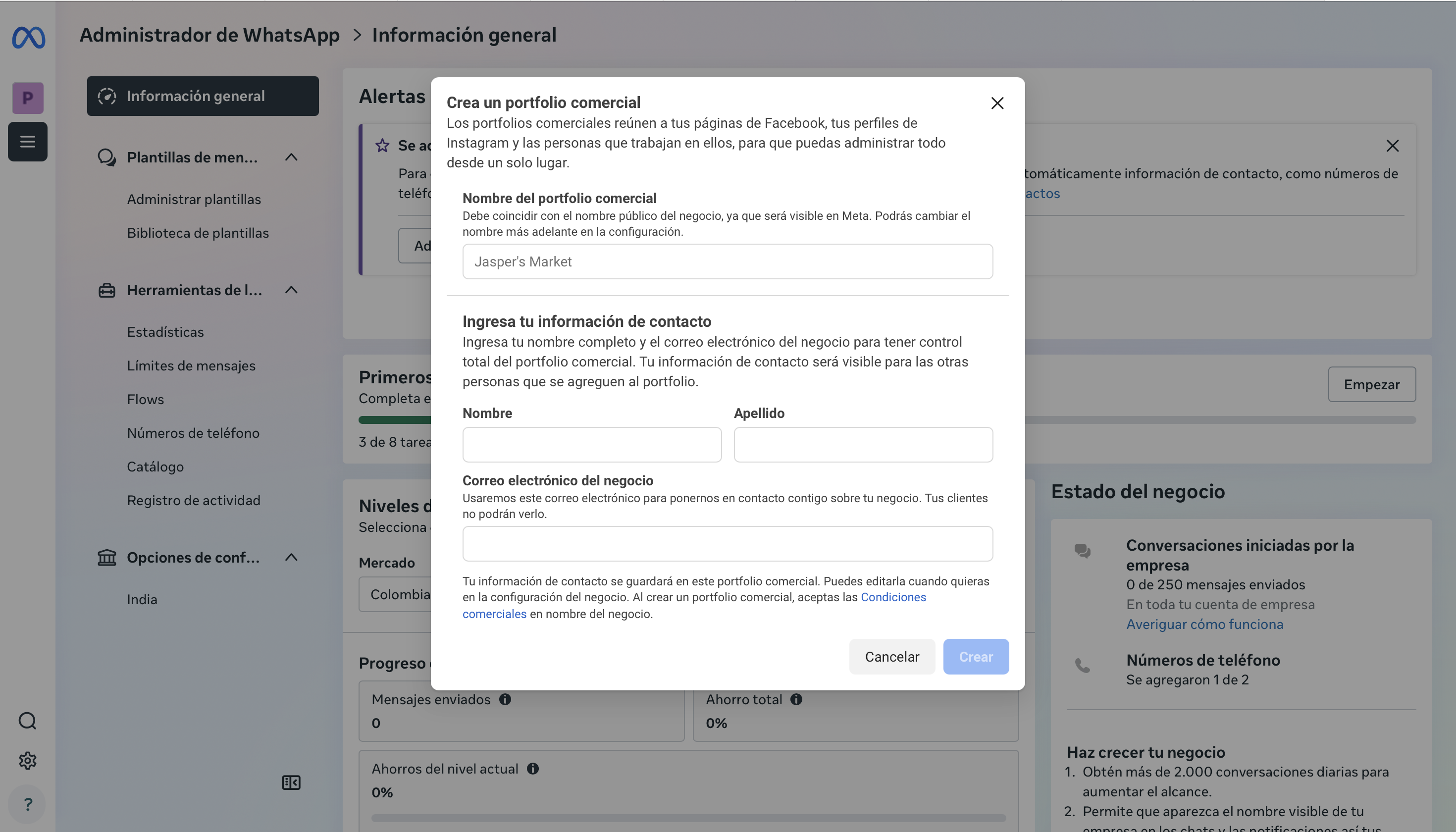Formulario de portfolio