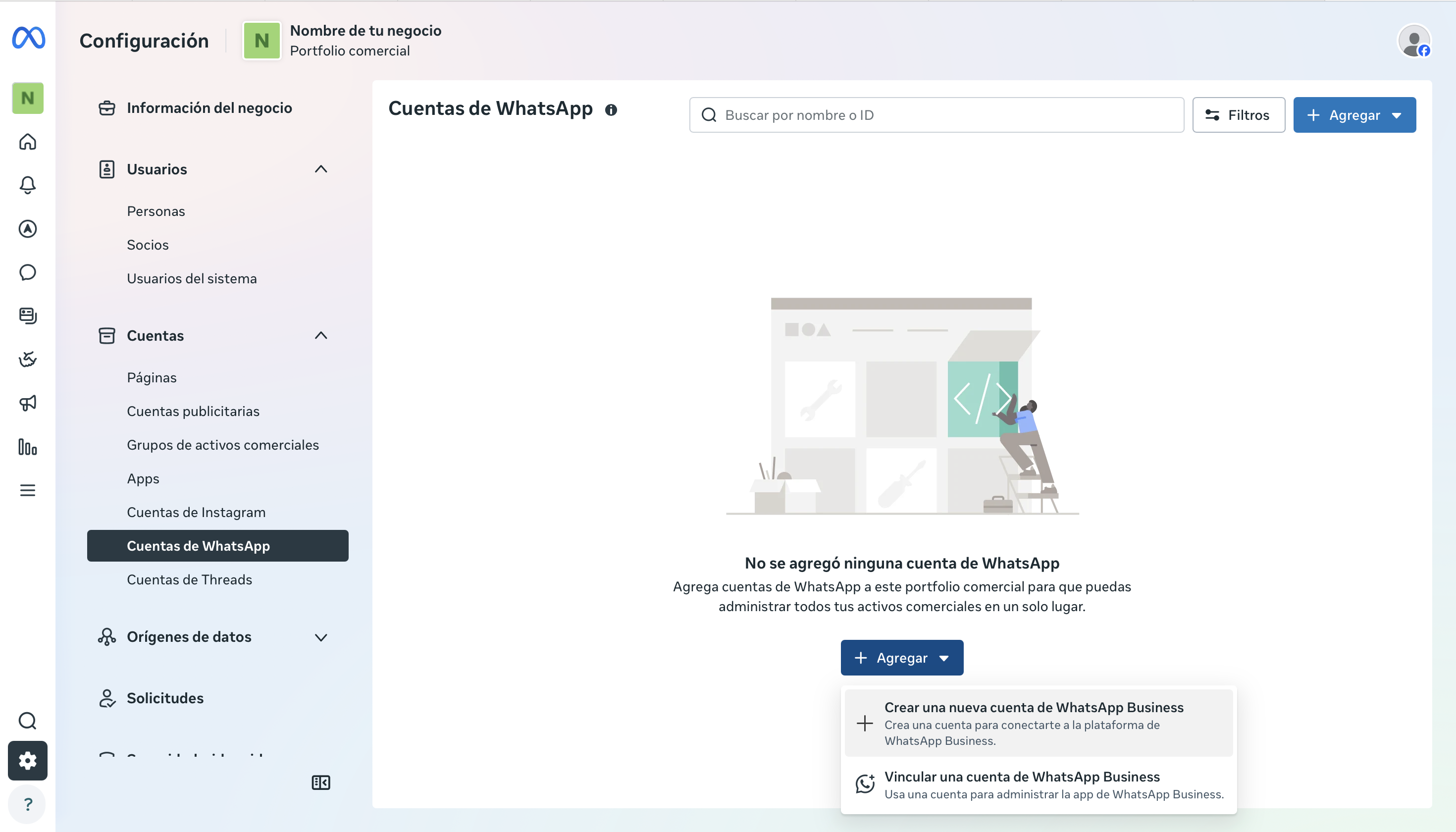 Crear cuenta de WhatsApp Business
